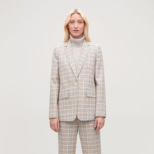 COS checked slim fit blazer